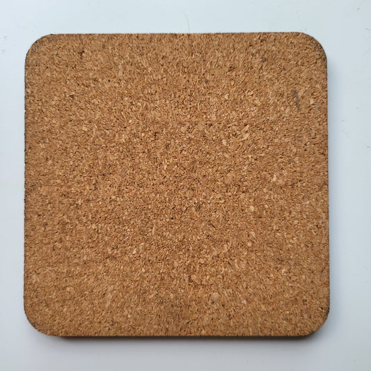 Cork-back coaster BMW sunset