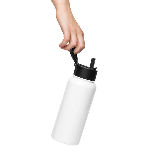 Stainless steel water bottle with a straw lid - Icespheric