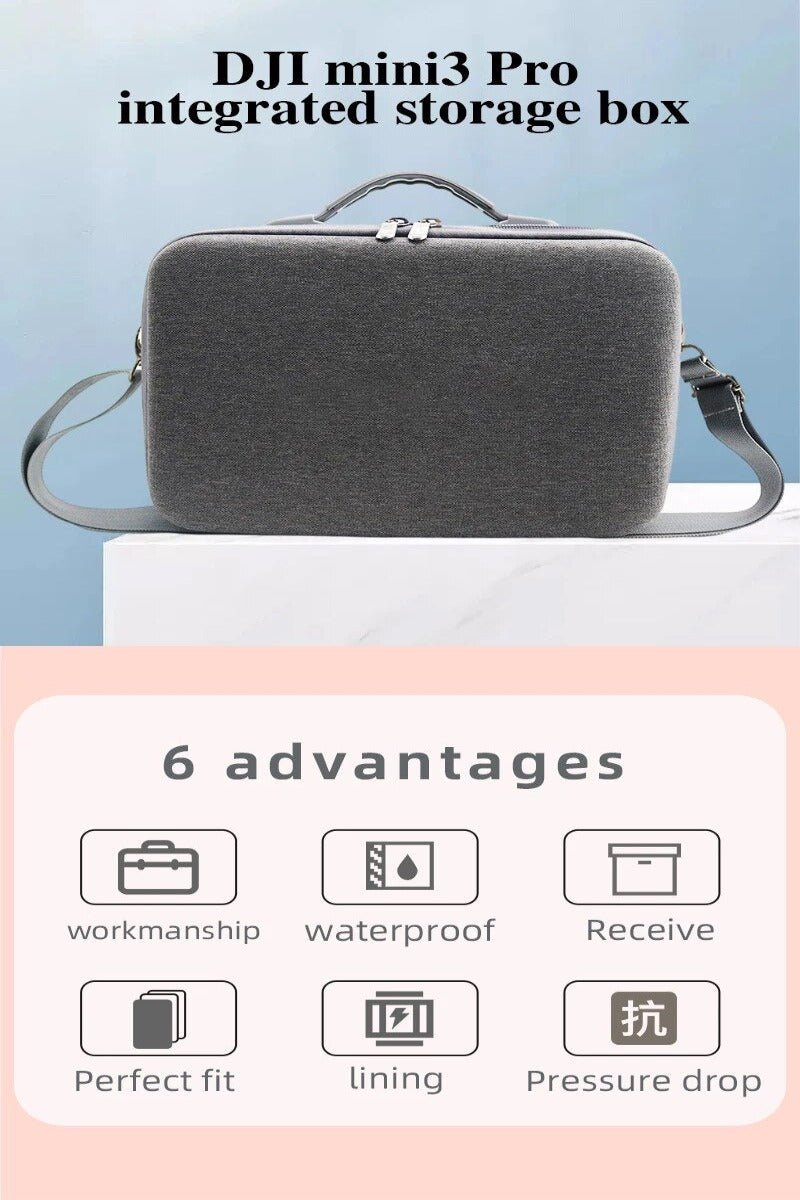 DJI Mini 3 Pro Waterproof Portable Case Bag Controller Battery Storage Box Shoulder Bag for Mini 3 Pro - Icespheric