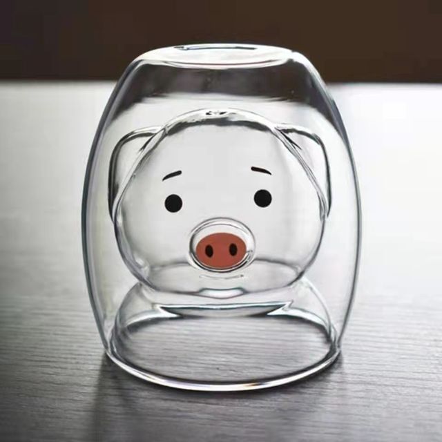 Double-layer Glass Mug 3D Cup