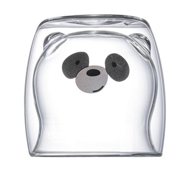 Double-layer Glass Mug 3D Cup