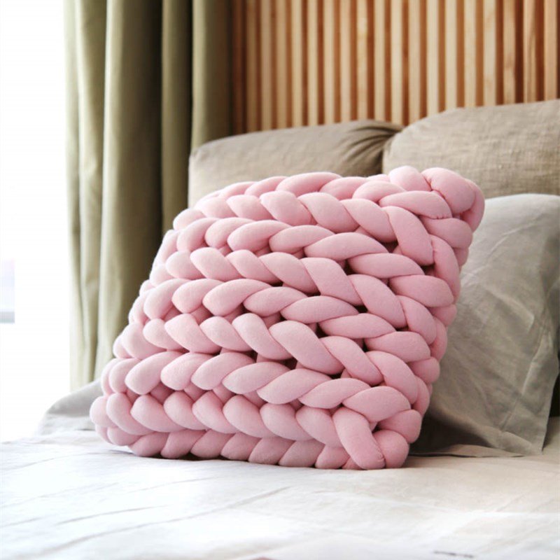 Handmade Square Modern Wool Pillow