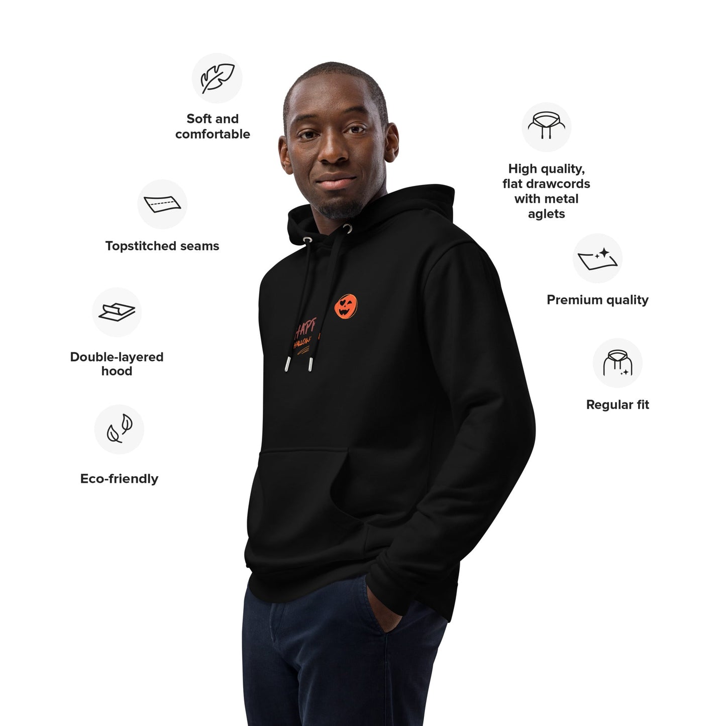 Happy Halloween Premium Eco Fleece Hoodie