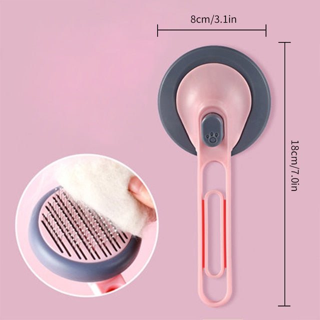 Pet Self Cleaning Grooming Brush Comb Shed
