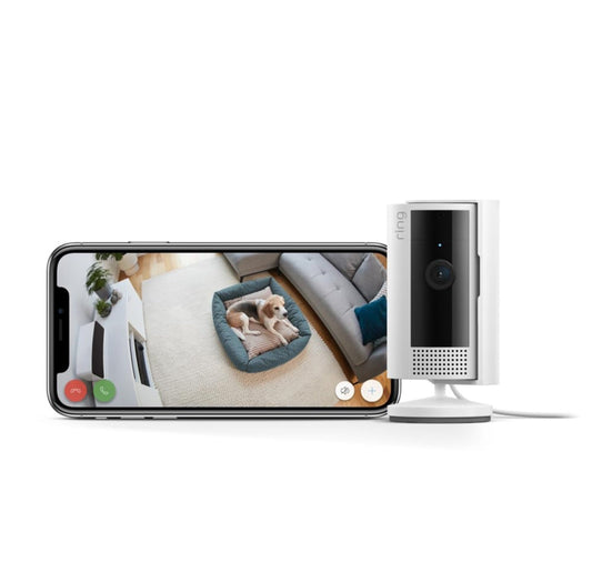 2nd Gen Ring Indoor Wi-Fi Camera FHD1080p W/Alexa | UK Plug | White | Black