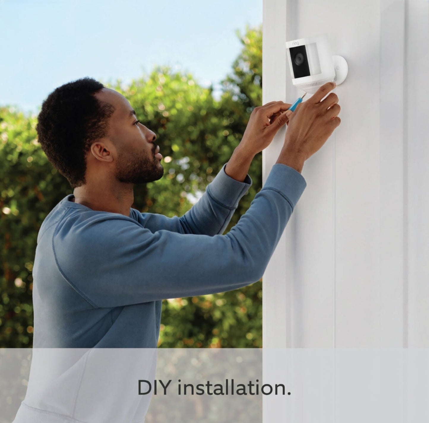 Ring Spotlight Cam Plus | Battery | Wireless | Outdoor Security Camera 1080p HD Video, Two-Way Talk, LED Spotlights, Siren