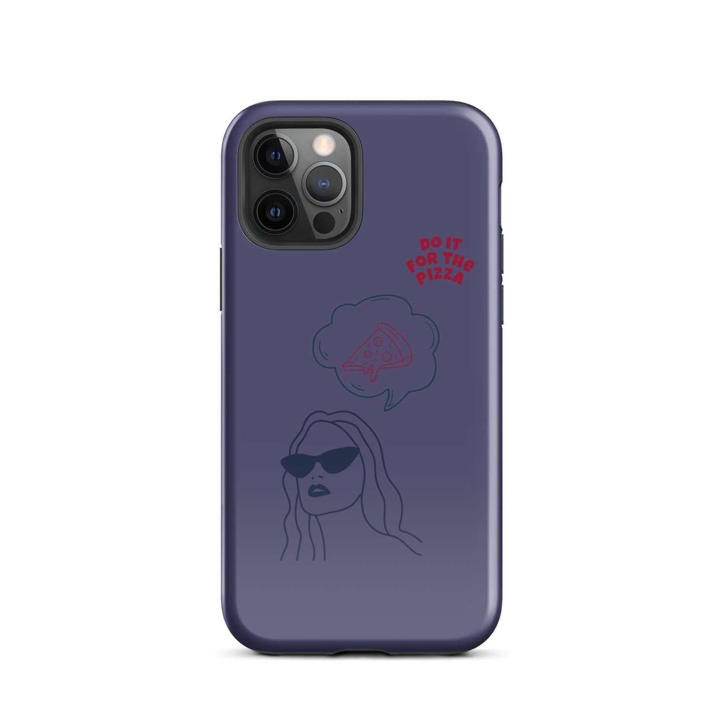 Tough Case for iPhone® Do It For The Pizza - Purple