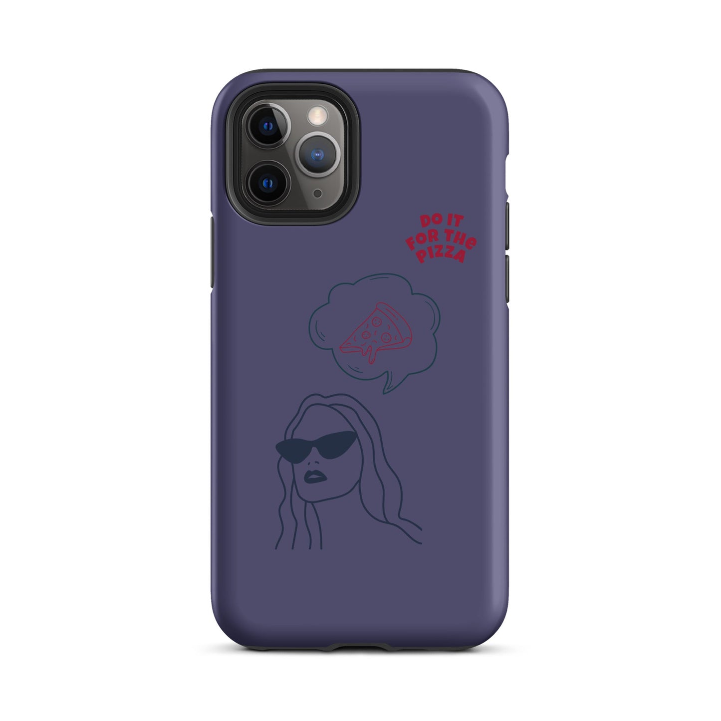 Tough Case for iPhone® Do It For The Pizza - Purple