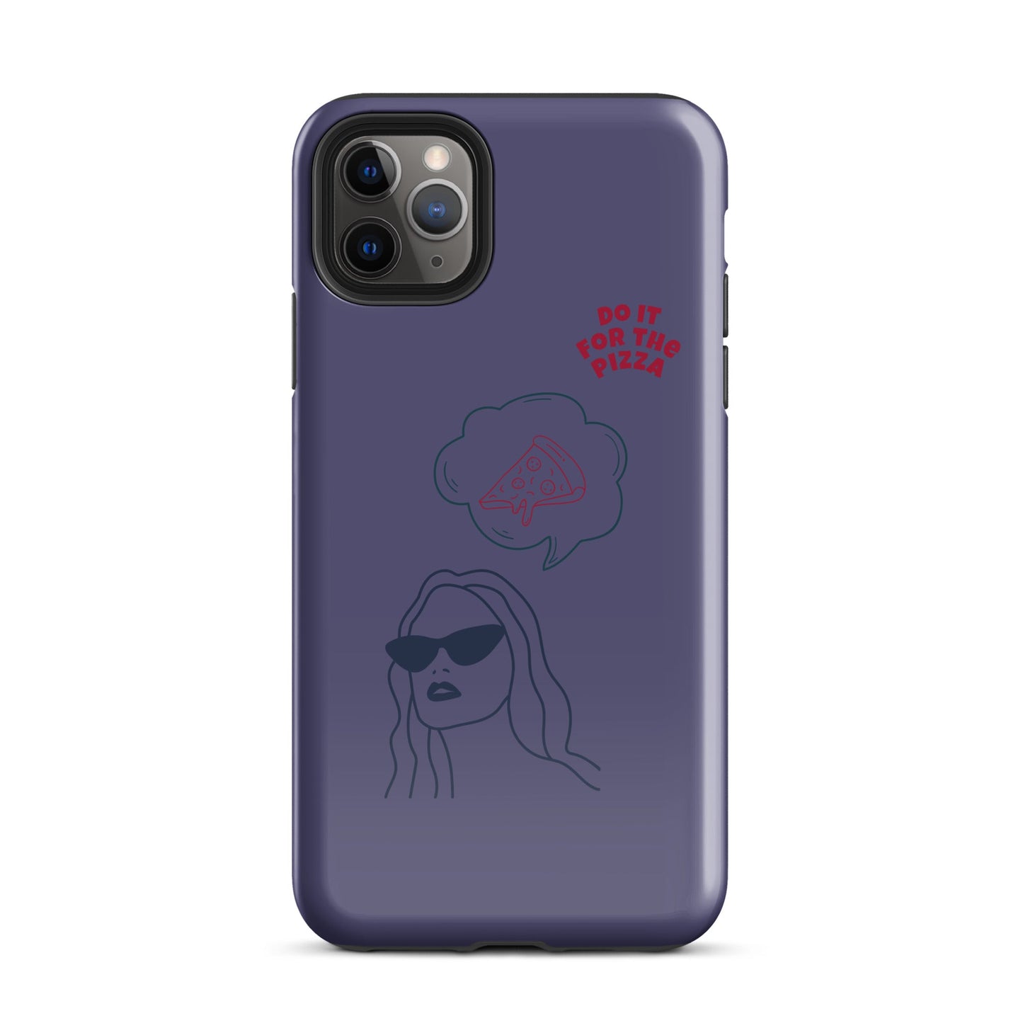 Tough Case for iPhone® Do It For The Pizza - Purple