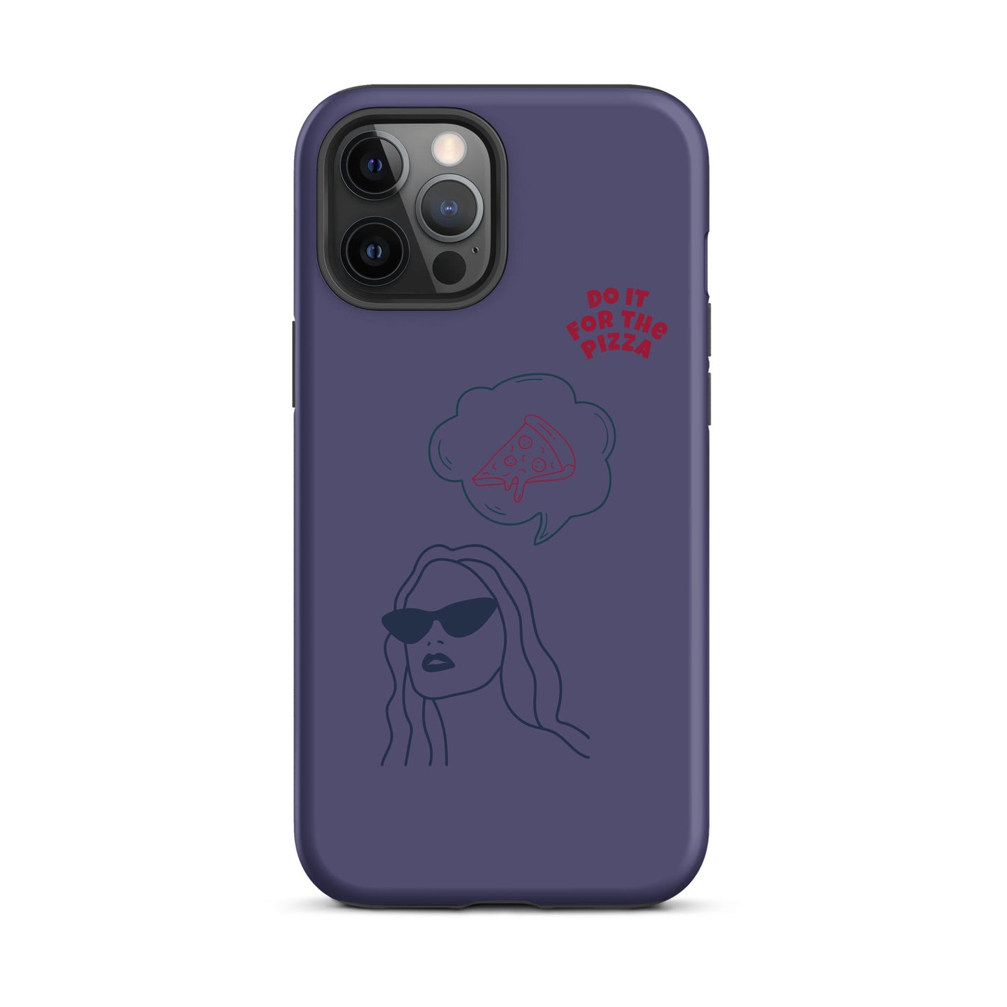 Tough Case for iPhone® Do It For The Pizza - Purple