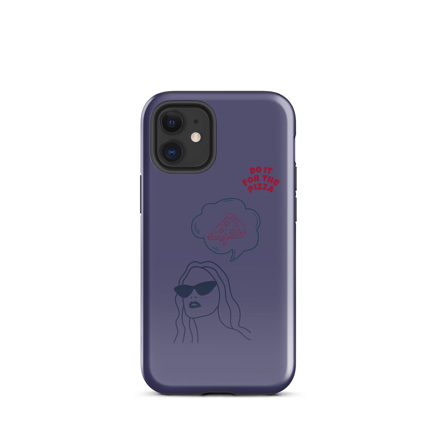 Tough Case for iPhone® Do It For The Pizza - Purple