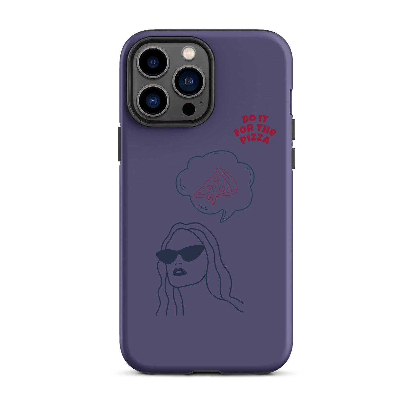 Tough Case for iPhone® Do It For The Pizza - Purple