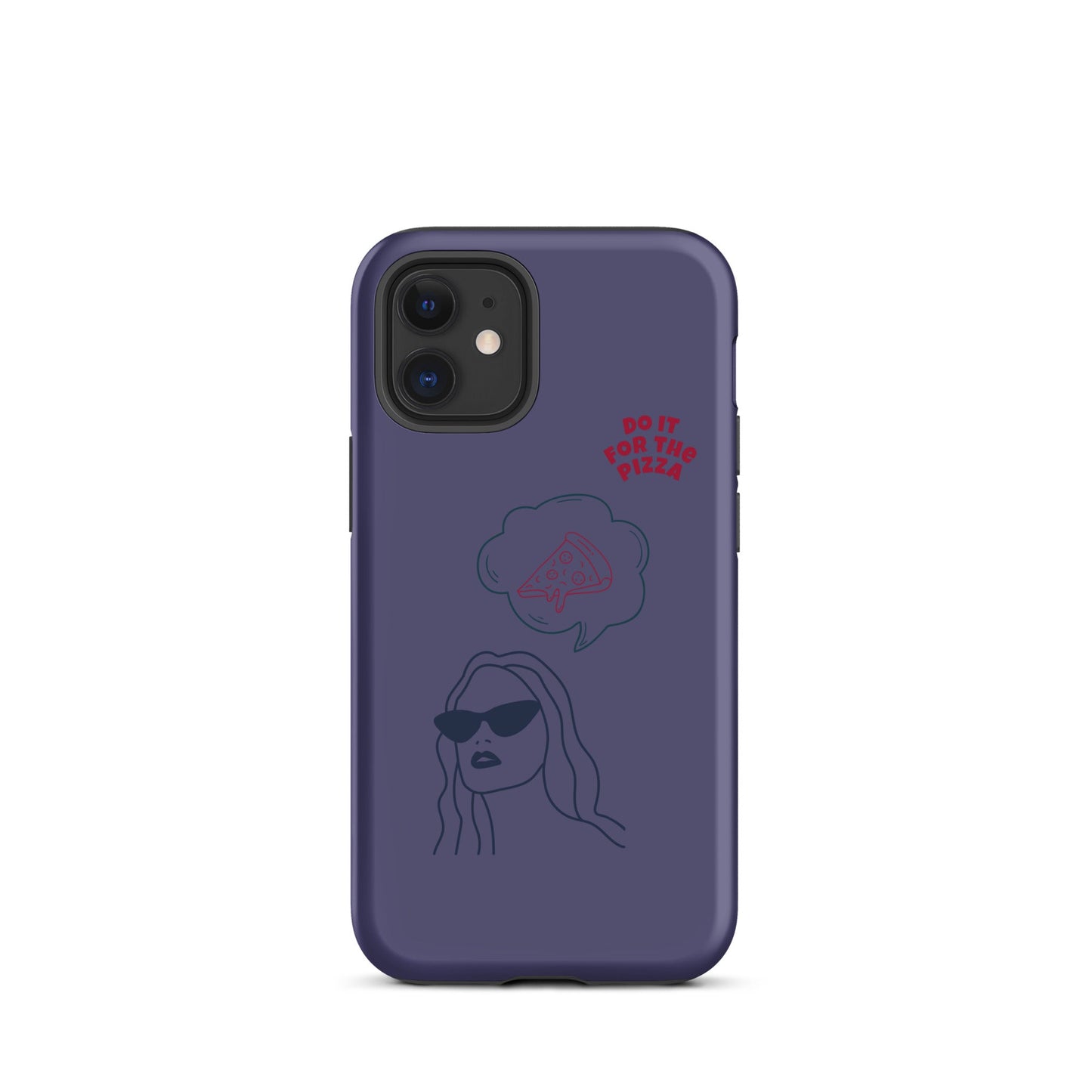 Tough Case for iPhone® Do It For The Pizza - Purple