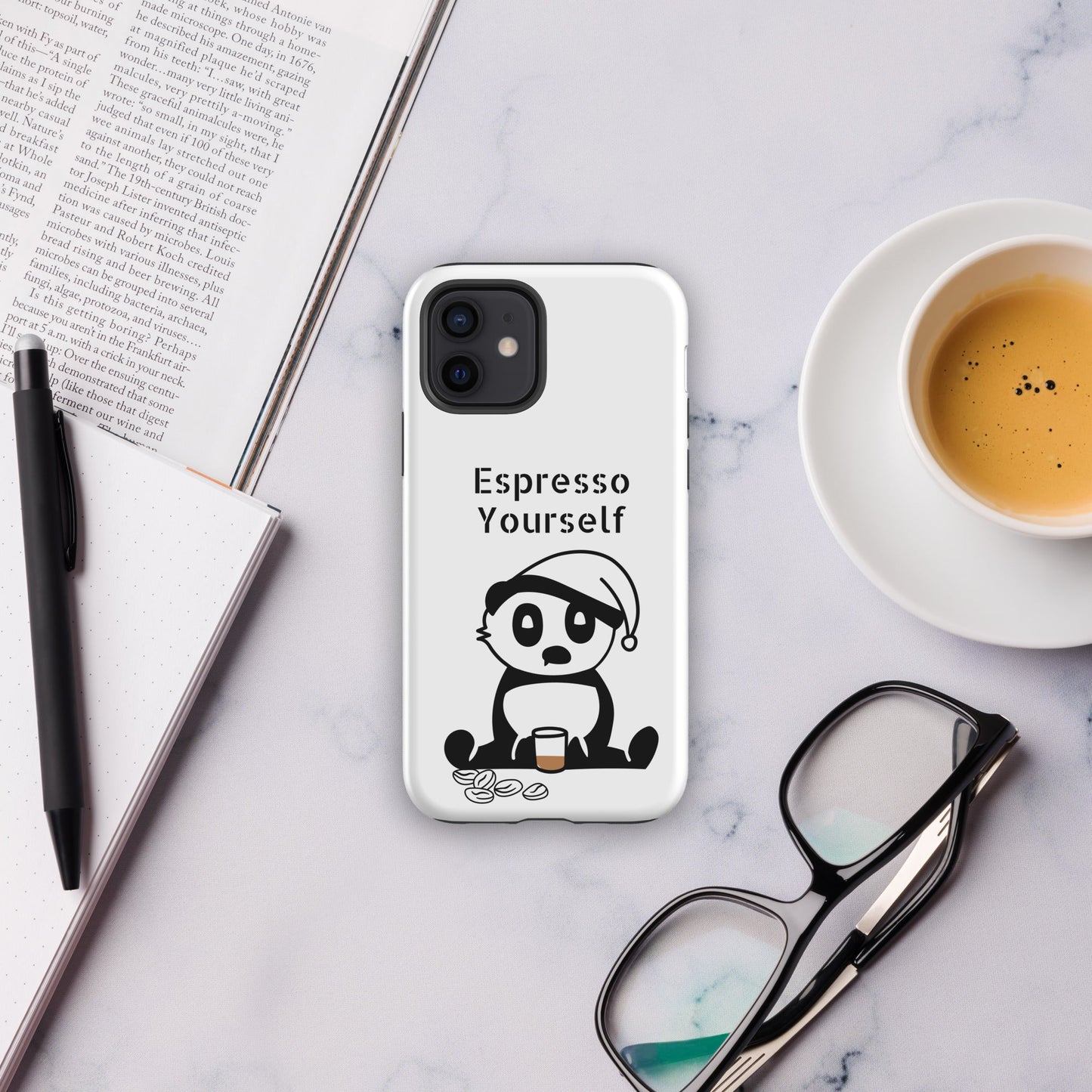 Tough Case for iPhone® - Espresso Yourself - White
