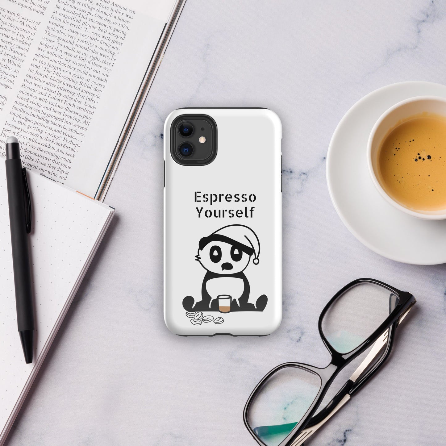 Tough Case for iPhone® - Espresso Yourself - White