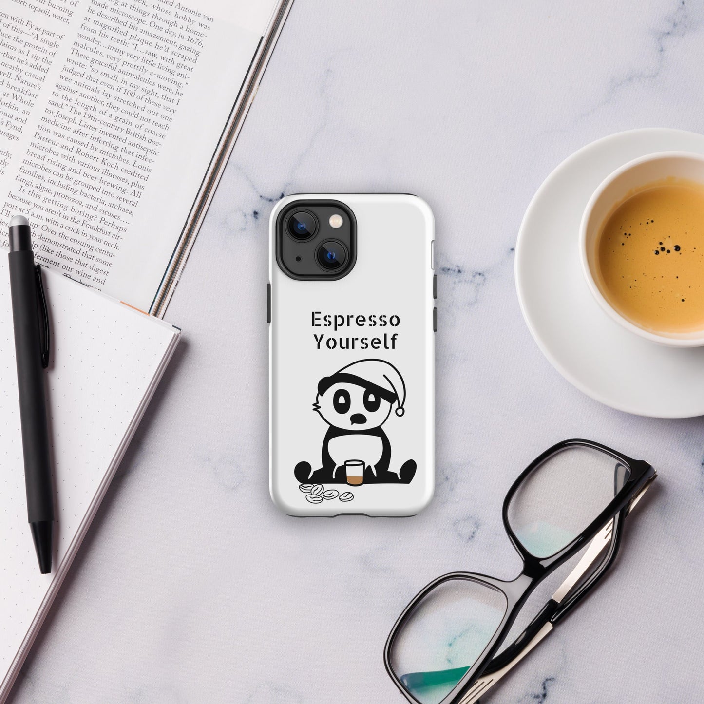 Tough Case for iPhone® - Espresso Yourself - White