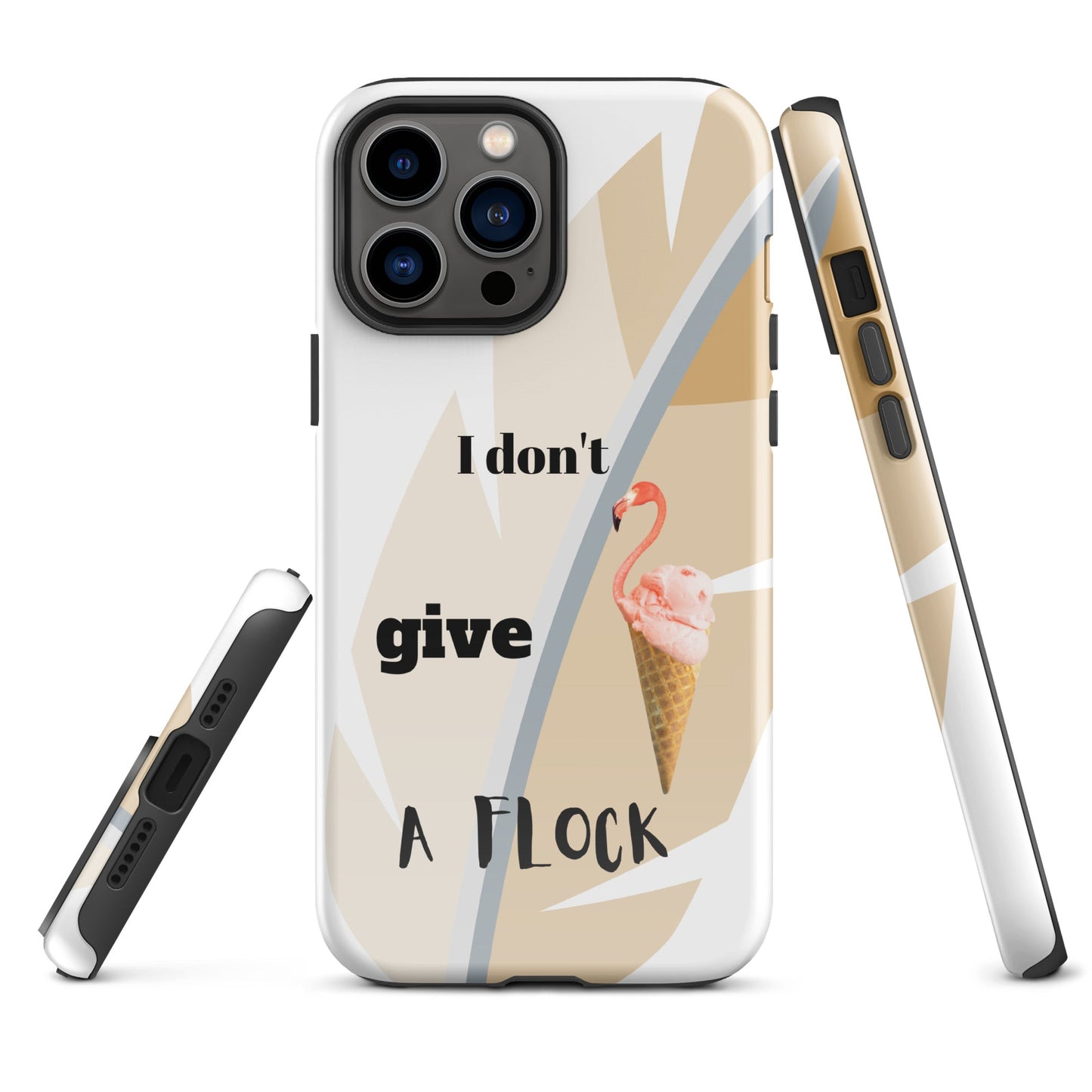 Tough Case for iPhone® - I Don't Give A Flock - White