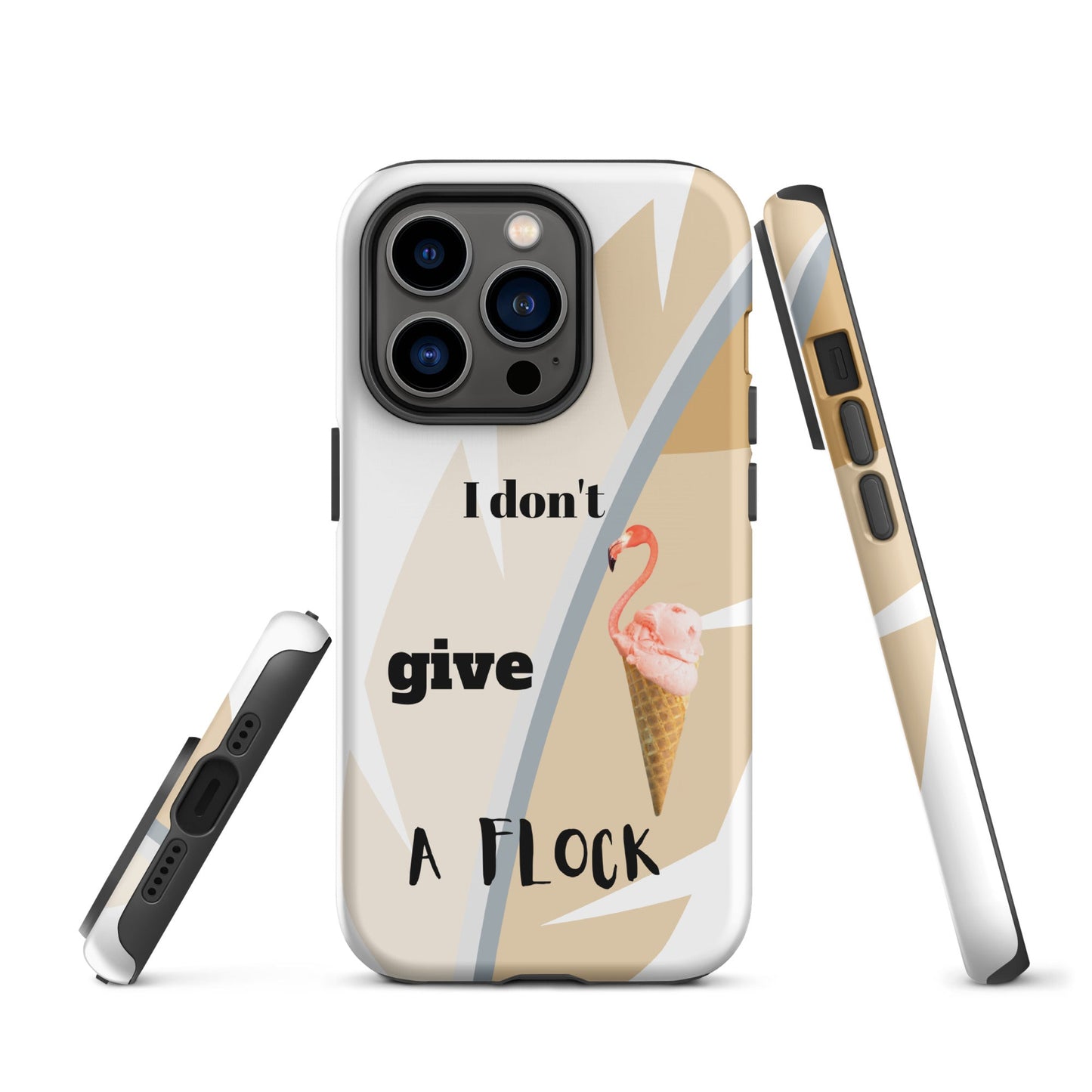 Tough Case for iPhone® - I Don't Give A Flock - White