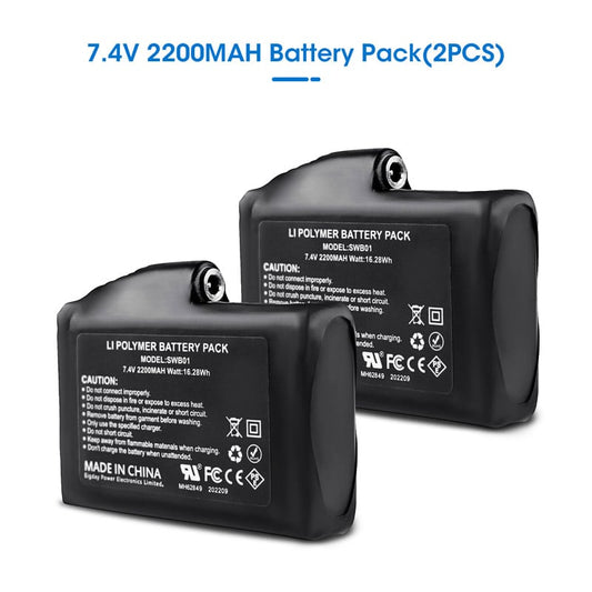 Battery Pack 2200mAh 7.2V for IcePro Gloves - Icespheric