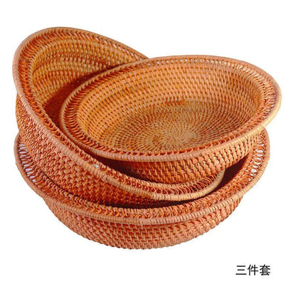 Handmade Vietnamese Wicker Candy Basket Set (3 Pieces) - Icespheric