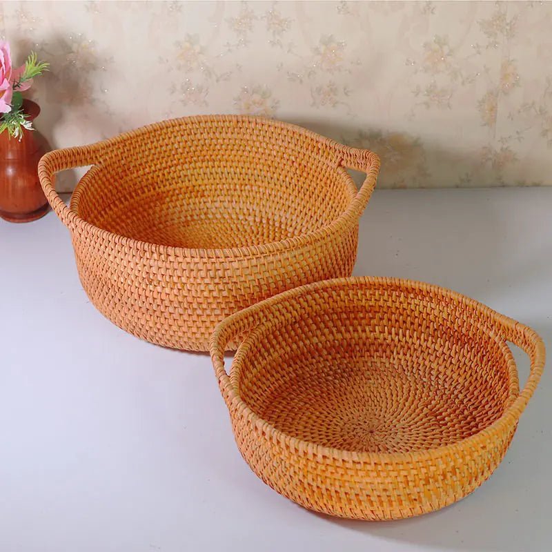 Handmade Vietnamese Wicker Candy Basket Set (3 Pieces) - Icespheric