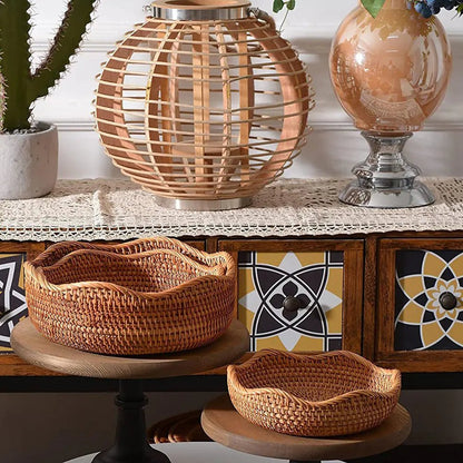 Handmade Vietnamese Wicker Candy Basket Set (3 Pieces) - Icespheric