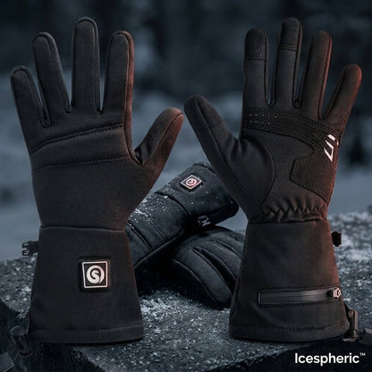 Icespheric™ IcePro Arctic Black Heavy-Duty Heated Gloves - Icespheric