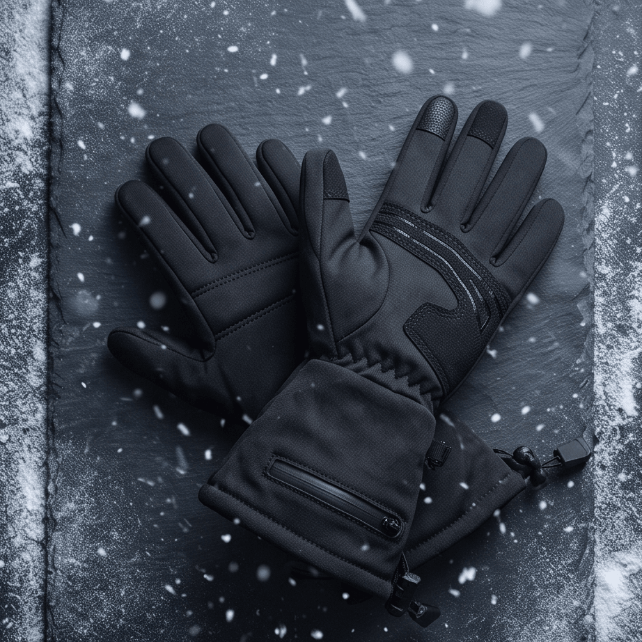 Icespheric™ IcePro Arctic Black Heavy-Duty Heated Gloves - Icespheric