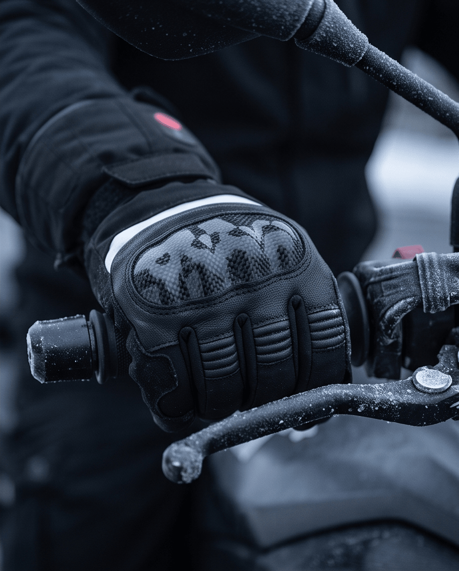 Icespheric™ IcePro MotoHeat Carbon Armoured Heated Motorcycle Gloves - Icespheric
