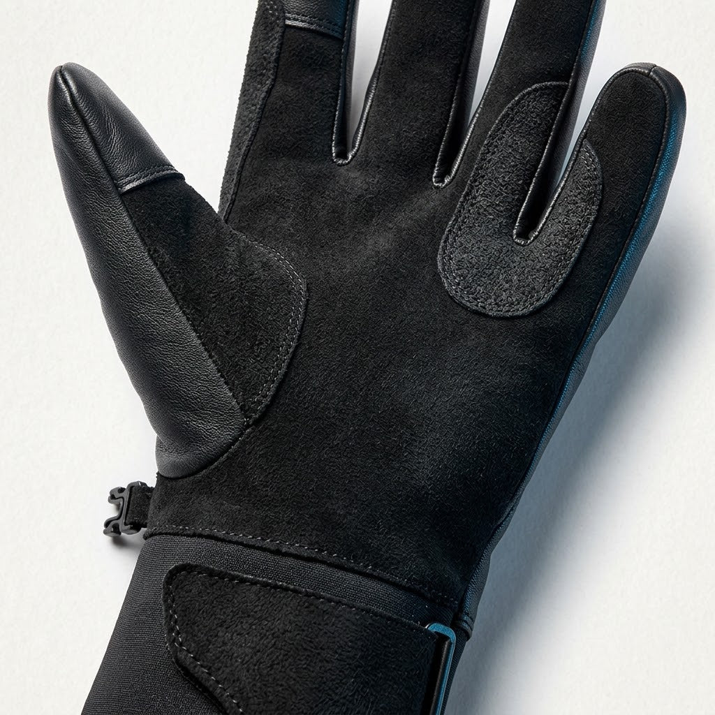 Leather control areas on the palm of the Rider Elite.
