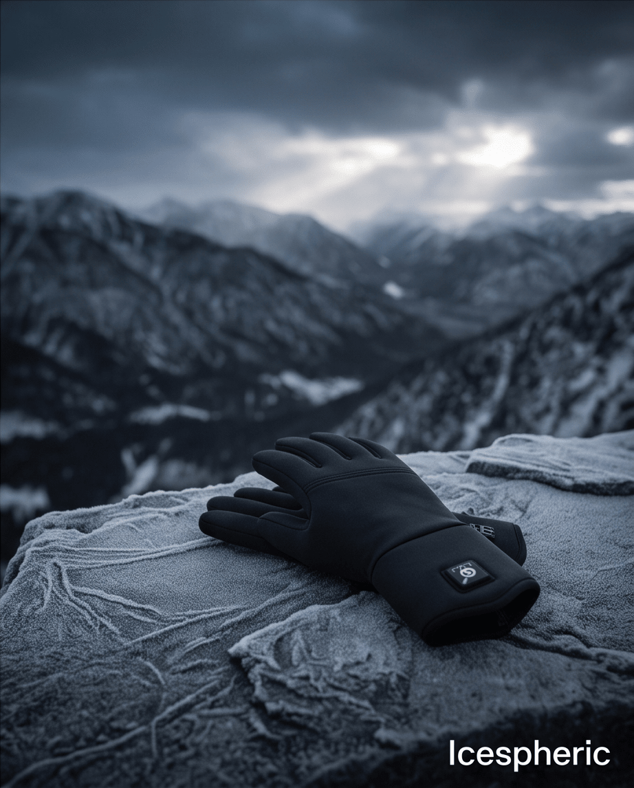 Icespheric™ IcePro Stealth Black Thermal Heated Gloves – Far-Infrared Hand Warmers - Icespheric