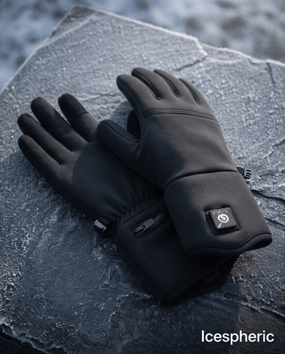 Icespheric™ IcePro Stealth Black Thermal Heated Gloves – Far-Infrared Hand Warmers - Icespheric