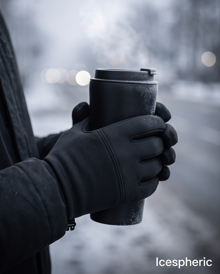 Icespheric™ IcePro Stealth Black Thermal Heated Gloves – Far-Infrared Hand Warmers - Icespheric