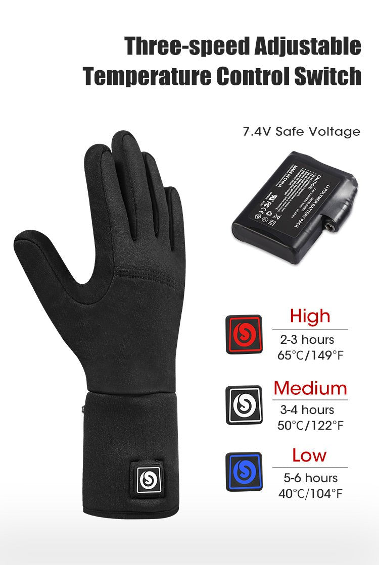Icespheric™ IcePro Stealth Black Thermal Heated Gloves – Far-Infrared Hand Warmers - Icespheric