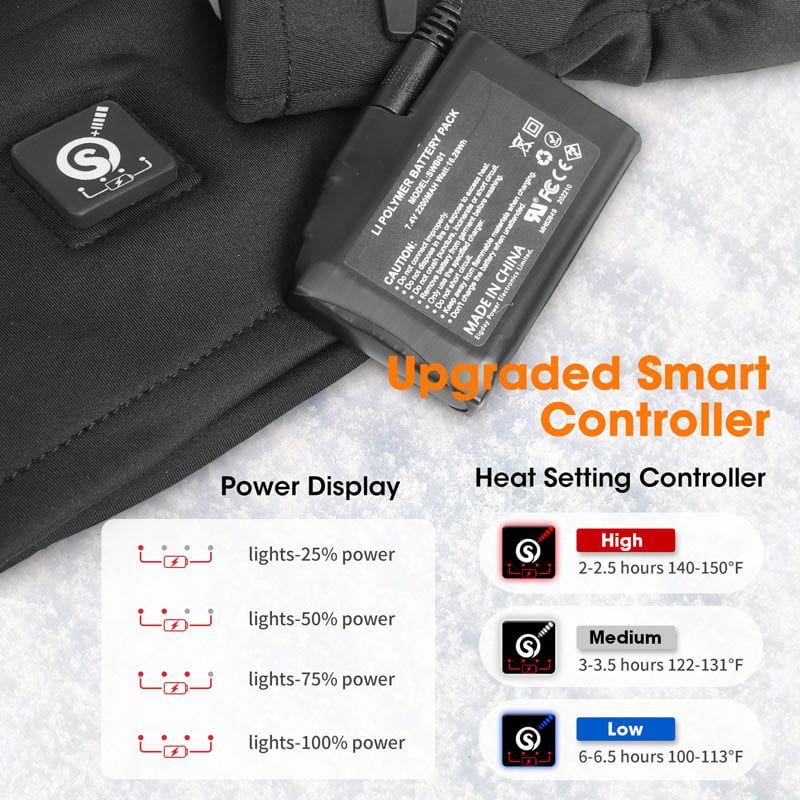 Icespheric™ IcePro Active Arctic Black Heated Gloves