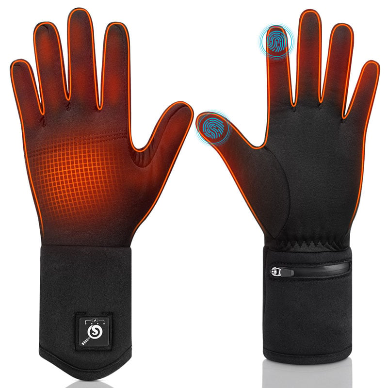 Icespheric™ IcePro Stealth Black Thermal Heated Slim Gloves – Far-Infrared