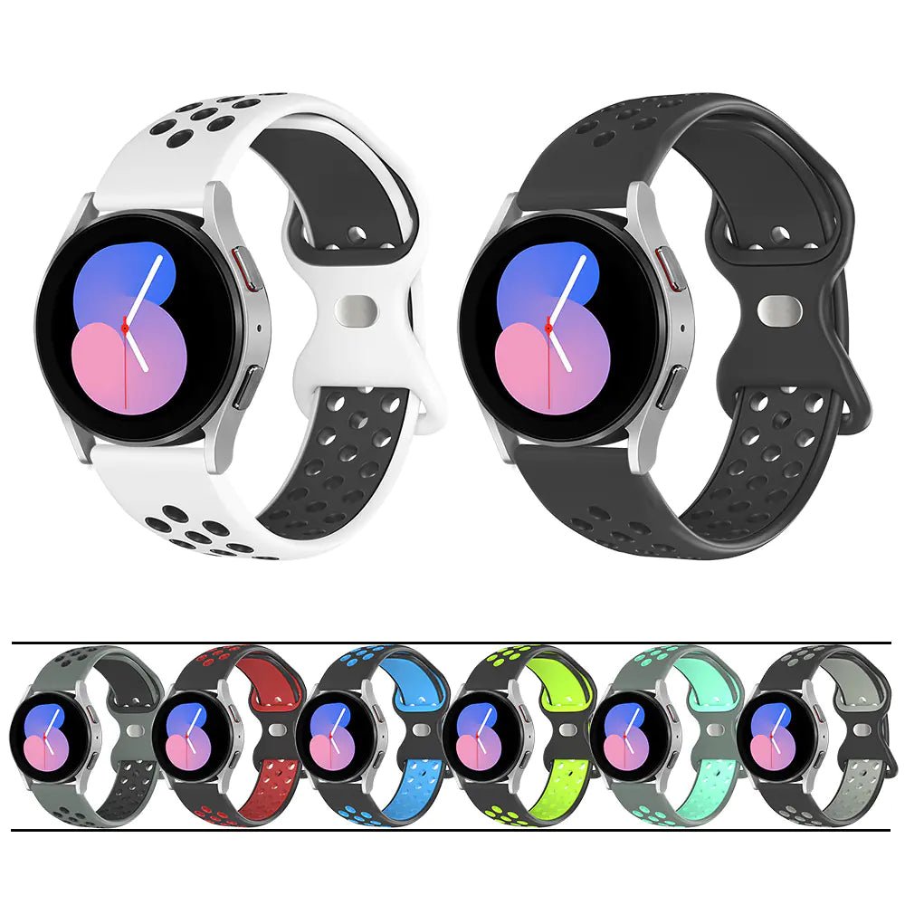 Silicone Watch Strap with Butterfly Clasp for Samsung & Huawei - Icespheric