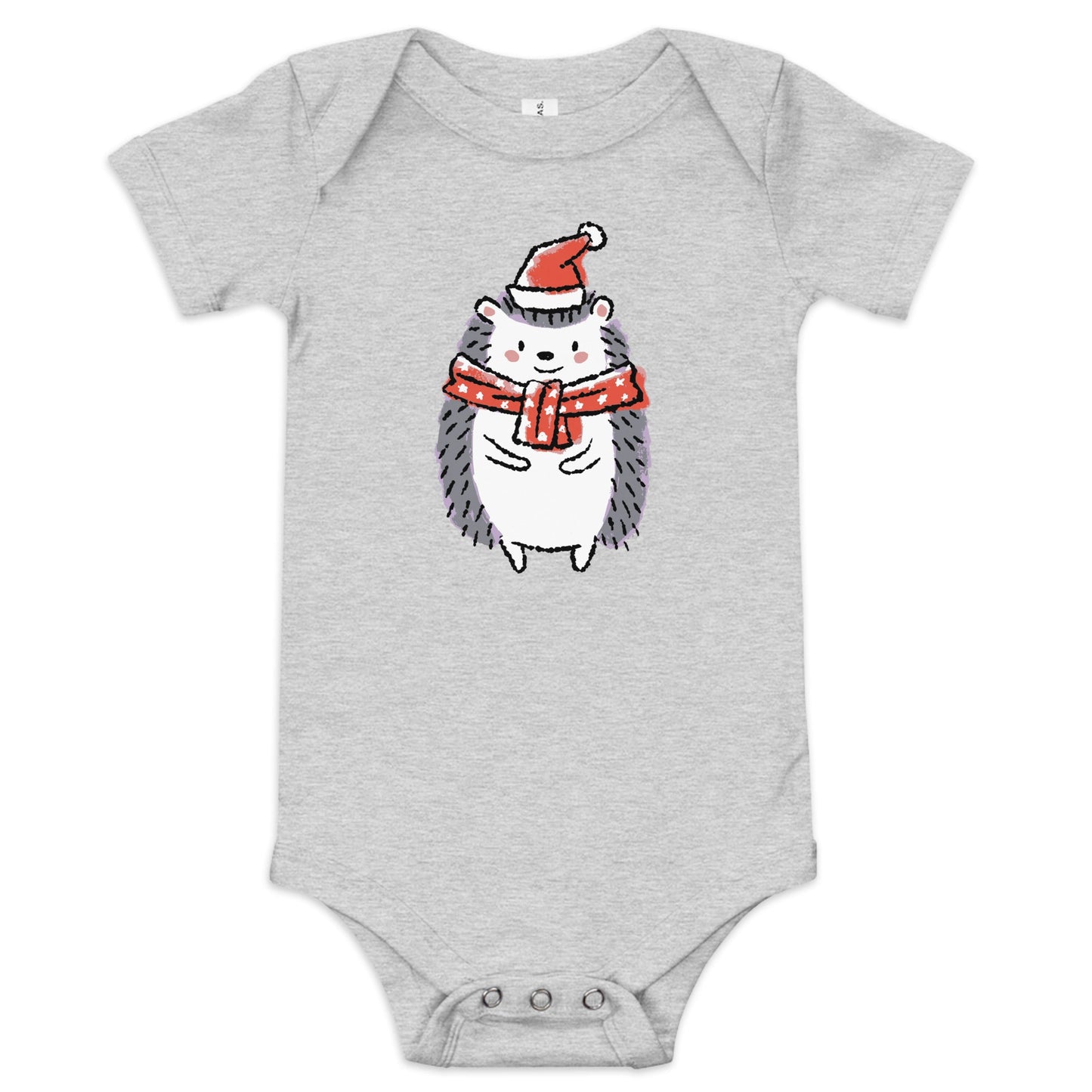 Xmas Hedgy Baby short sleeve one piece - Icespheric