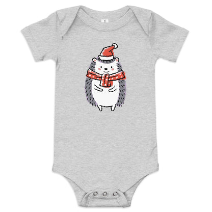 Xmas Hedgy Baby short sleeve one piece - Icespheric