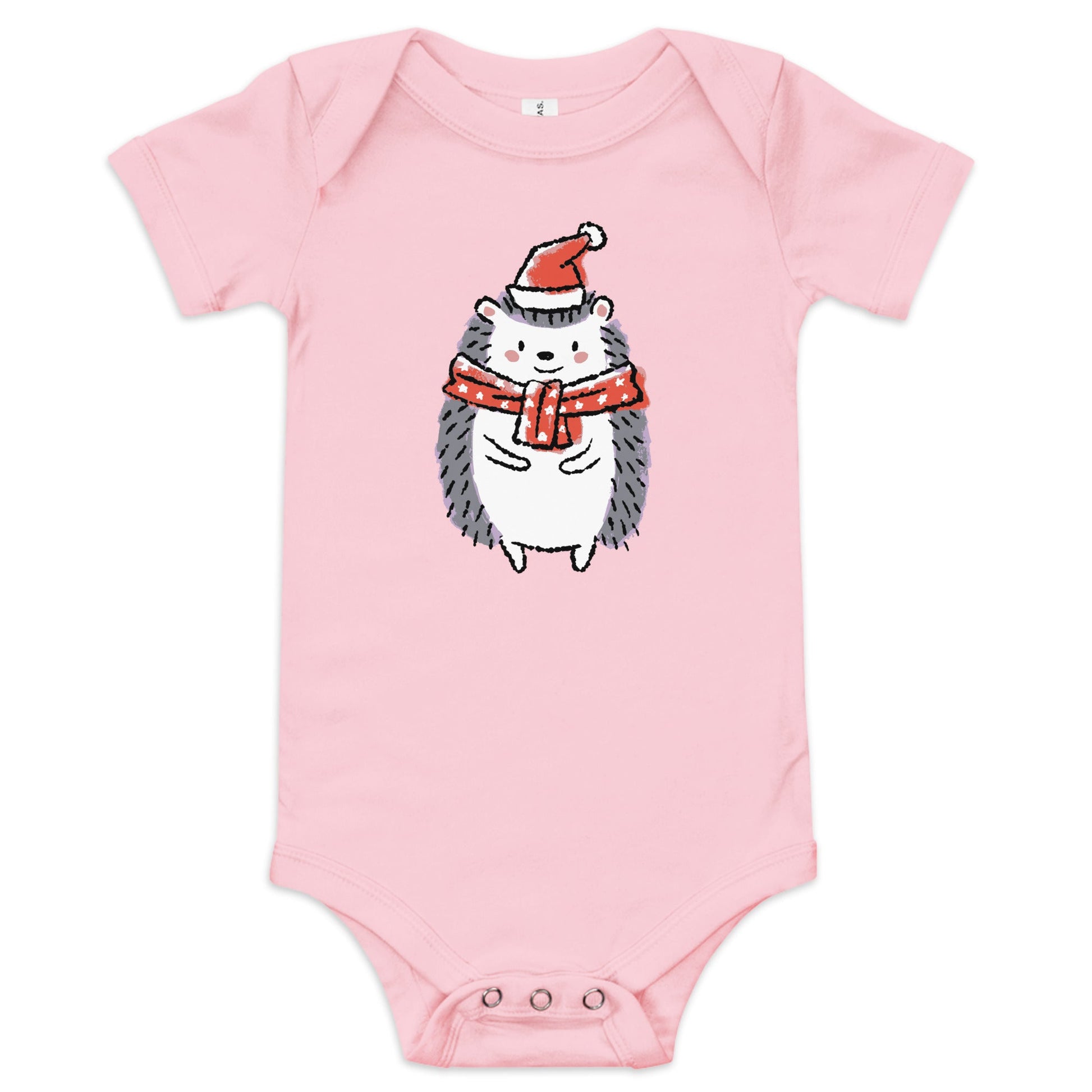 Xmas Hedgy Baby short sleeve one piece - Icespheric