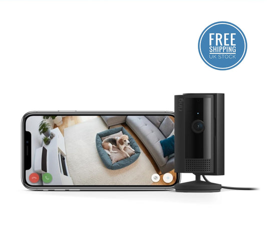 2nd Gen Ring Indoor Wi-Fi Camera FHD1080p W/Alexa | UK Plug | White | Black - Icespheric