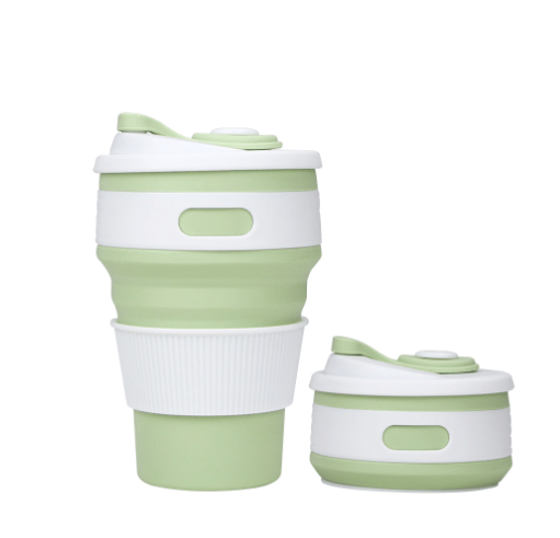 Collapsible Silicone Cup BPA Free, Leak-proof Compact Mug