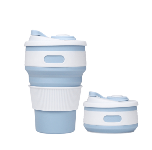 Collapsible Silicone Cup BPA Free, Leak-proof Compact Mug
