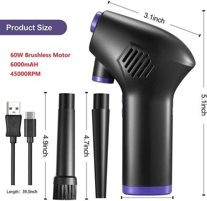 Dedusting Wireless Air Blower W/ Rechargeable Battery