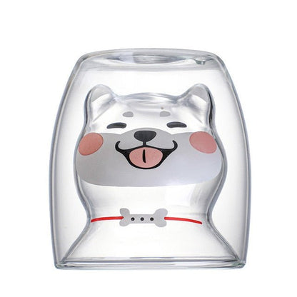 Double-layer Glass Mug 3D Cup