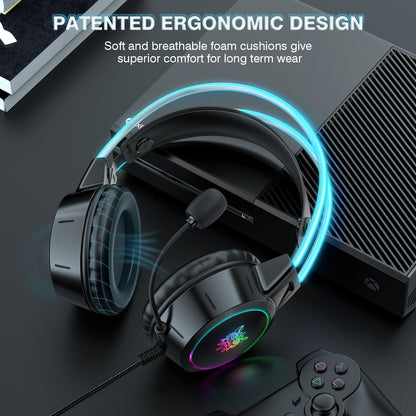 ONIKUMA X15Pro RGB Gaming Headset USB Wired 3.5mm Stereo