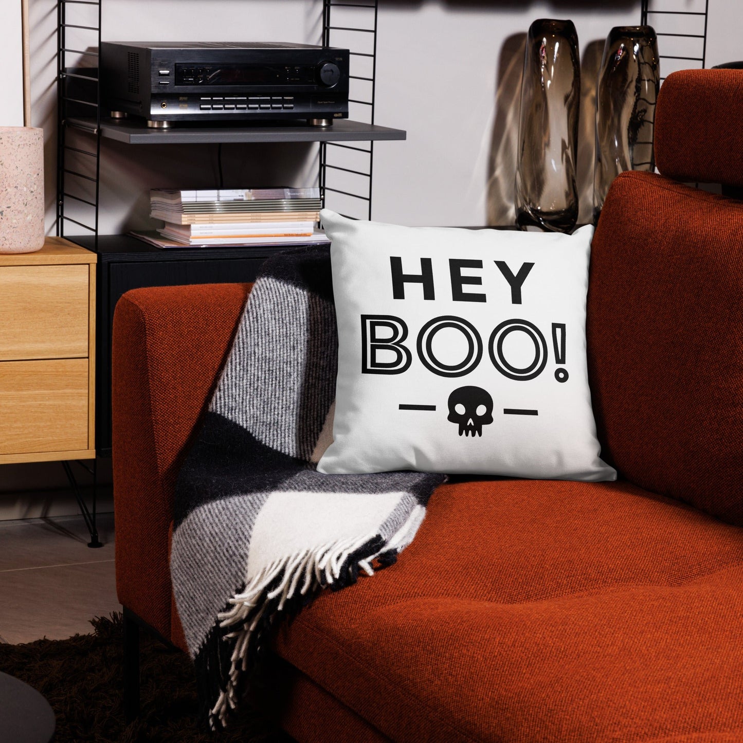 Halloween Premium Pillow Case - Hey Boo!