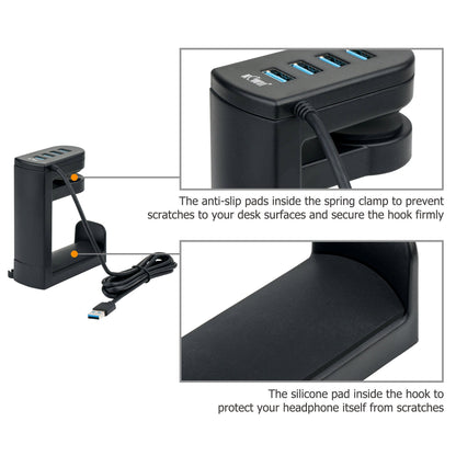 Headphone Holder Bracket Swivel Mounted Hook