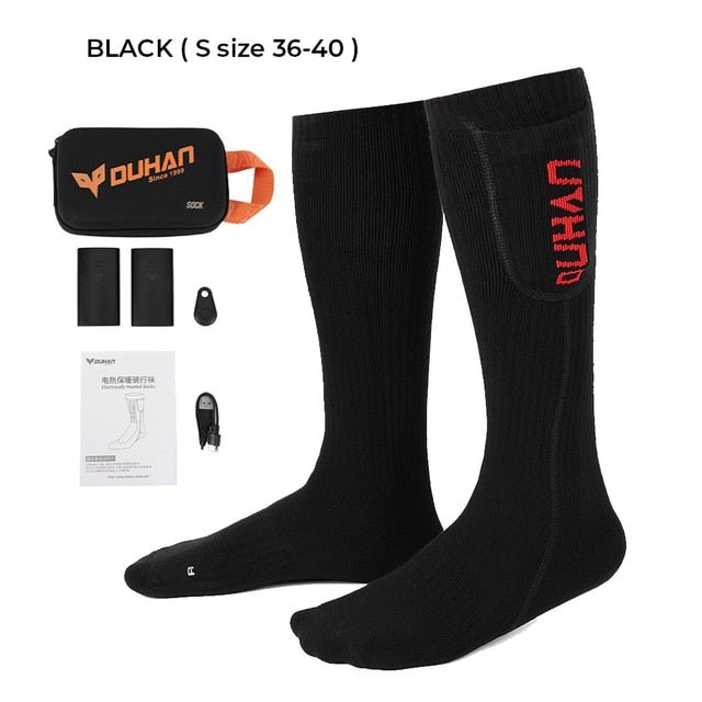 Heating Socks with Remote Control and Rechargeable Battery