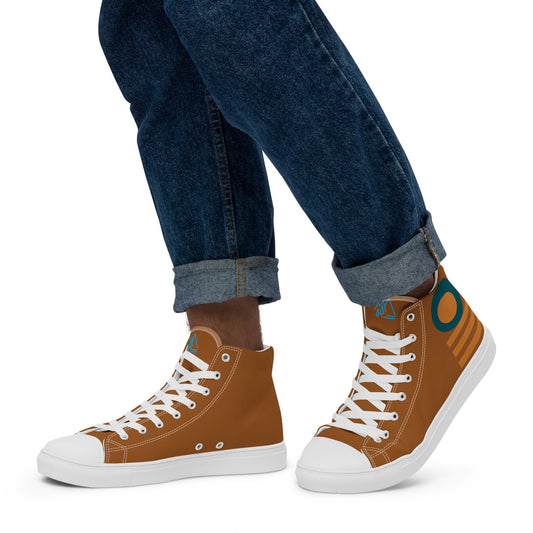 Men’s High Top Canvas Bronze Shoes